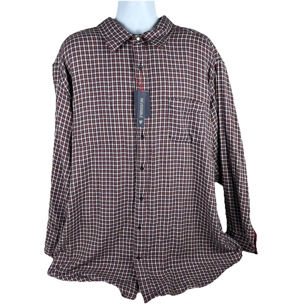 Cremieux 38 Men's Reversible Flannel Plaid Shirt Jacket Big & Tall Size 3XB NWT